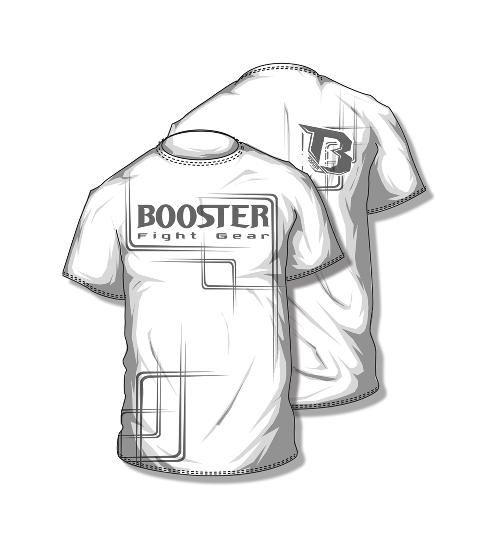 Booster  BC Walk out shirt white - L