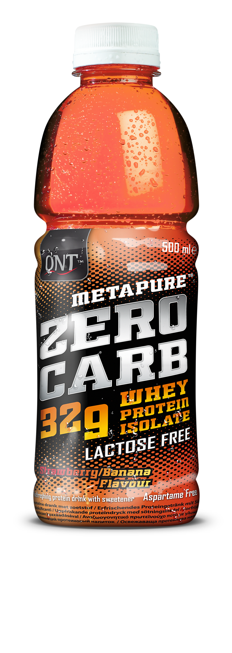 QNT Zero Carb Metapure 32g Protein- 24x500ml - Strawberry Banana | QNT